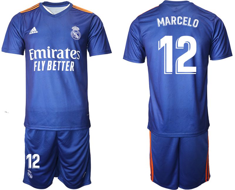 Men 2021-2022 Club Real Madrid away blue #12 Adidas Soccer Jersey